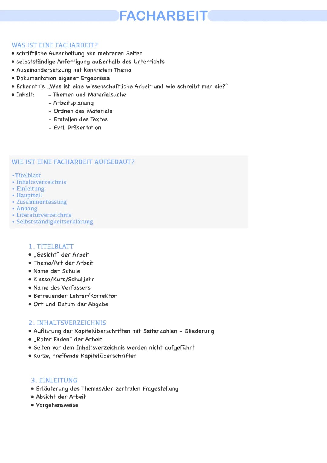 Facharbeit schreiben: Beispiel, Gliederung, und Tipps für Klasse 9