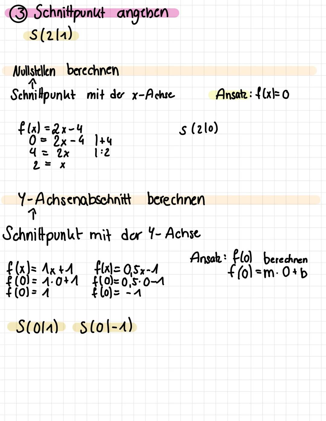 dineare Funktion
·Funktion 1. Grades
Allgemeine Form
f(x) = m⋅x + b
Steigung
Ablesen
x
-A
-14-2
+4
3
↓
y-Achsen abschnitt
Y
f(x)= x=2
Funkti