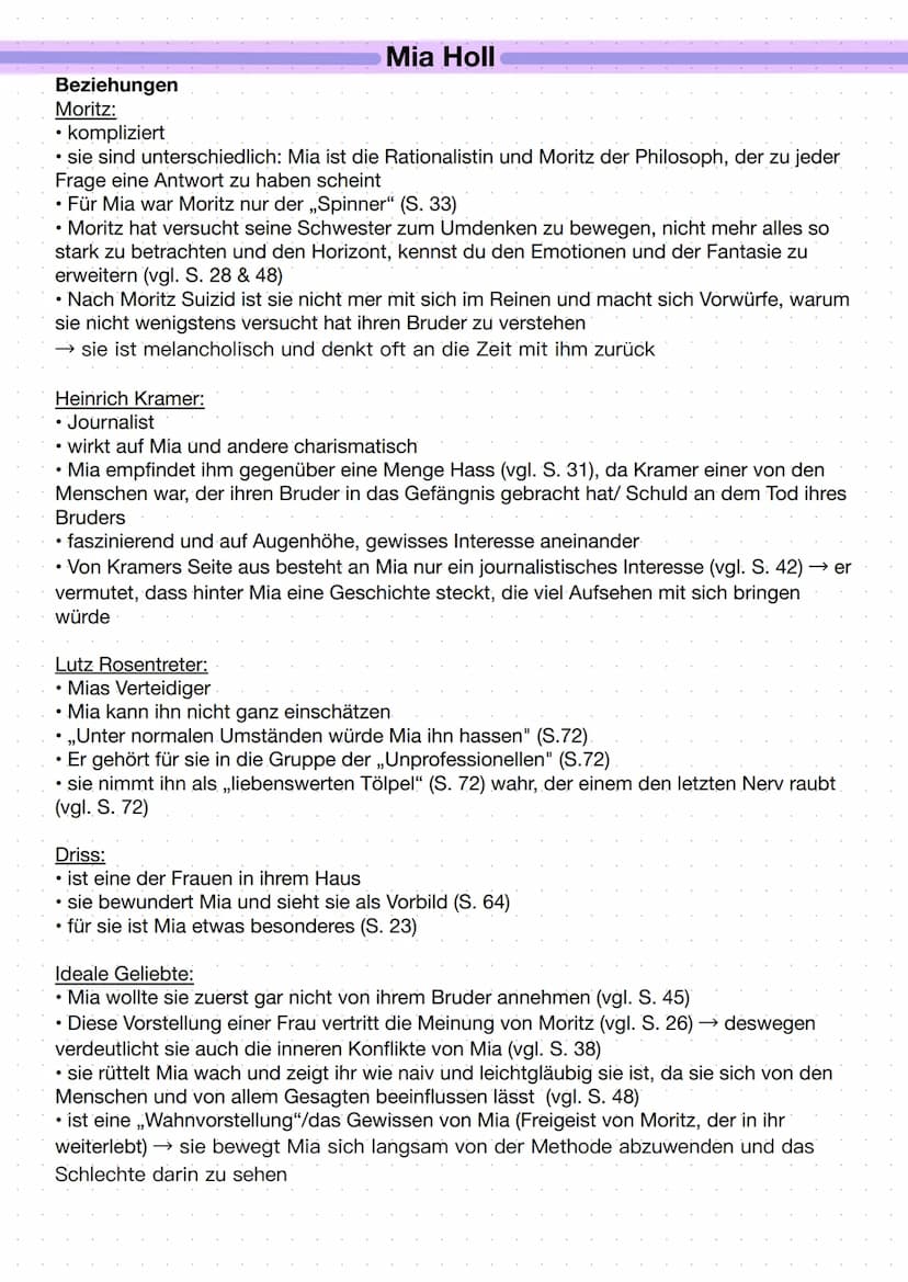 Allgemeines
Protagonistin
• 34 Jahre alt (S. 84)
erfolgreiche Biologin (S. 19)
• wohnt in einem Wächterhaus (S. 22), oberste Wohnung
• Morit