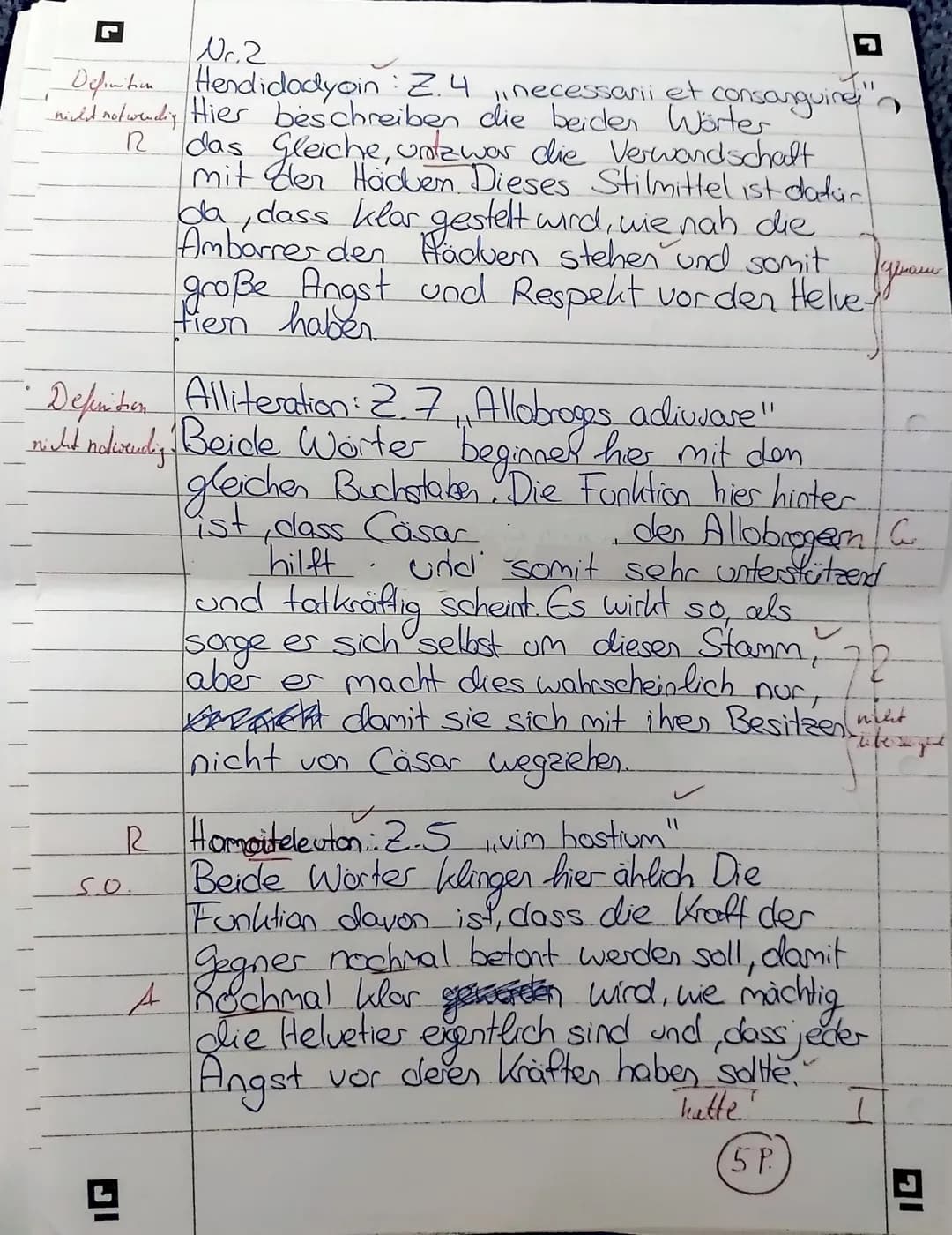 9
1
2
3
4
5
Klasse: 10
6
Name: Cosima
LATEIN-Klassenarbeit Nr. 3
Thema: Caesar - De bello Gallico
B: AUFGABEN:
LAD.
facile ab oppidis vim ho