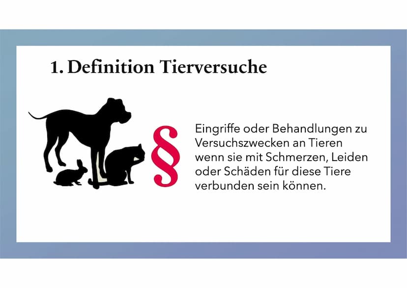 Tierversuche
Josephine Walther Tierversuche unnötige
Tierquälerei oder ein
notwendiges Übel?
M 1
Definition: Tierversuche
2
Wann dürfen Tier
