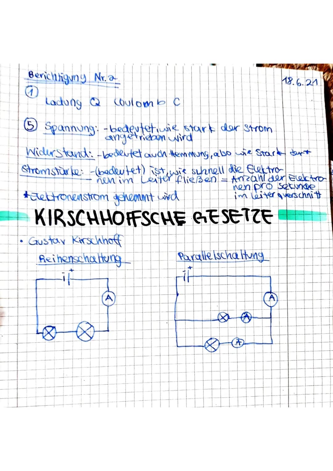 Physiktest 9.2
Aufgabe 1
Ergänze die Tabelle.
Physikalische Größe
Ladung
Stromstärka
Widerstand
Spannung
I
Klasse 9 G
Stelle deinen Lösungsw