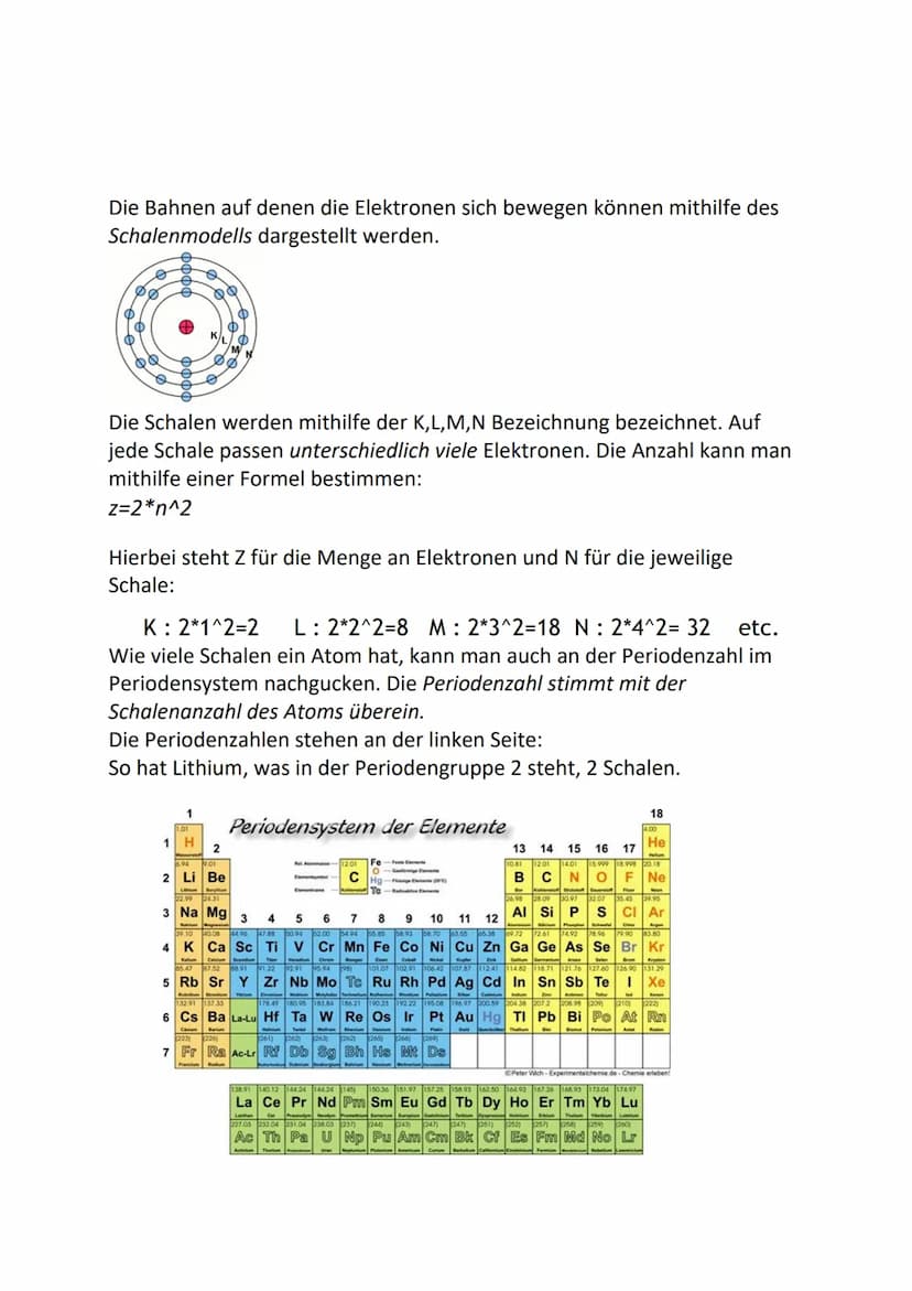 Ein Atom ist der kleinste Baustein von Stoffen. Sie lassen sich mit
chemischen Methoden nicht weiter zerteilen.
Atome besitzen einen massere