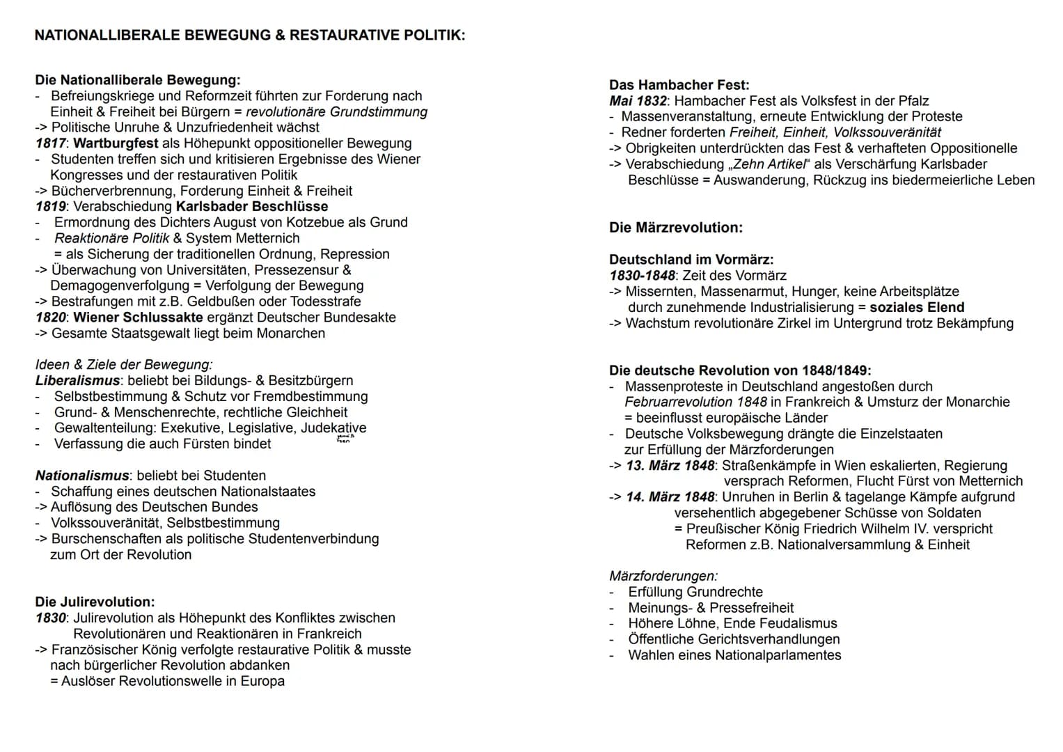 GESCHICHTE ABITUR ZUSAMMENFASSUNG
Deutschland bis 1801:
„Ancien regime": Staatsordnung nach franz. Revolution
-> Feudale Ständegesellschaft,
