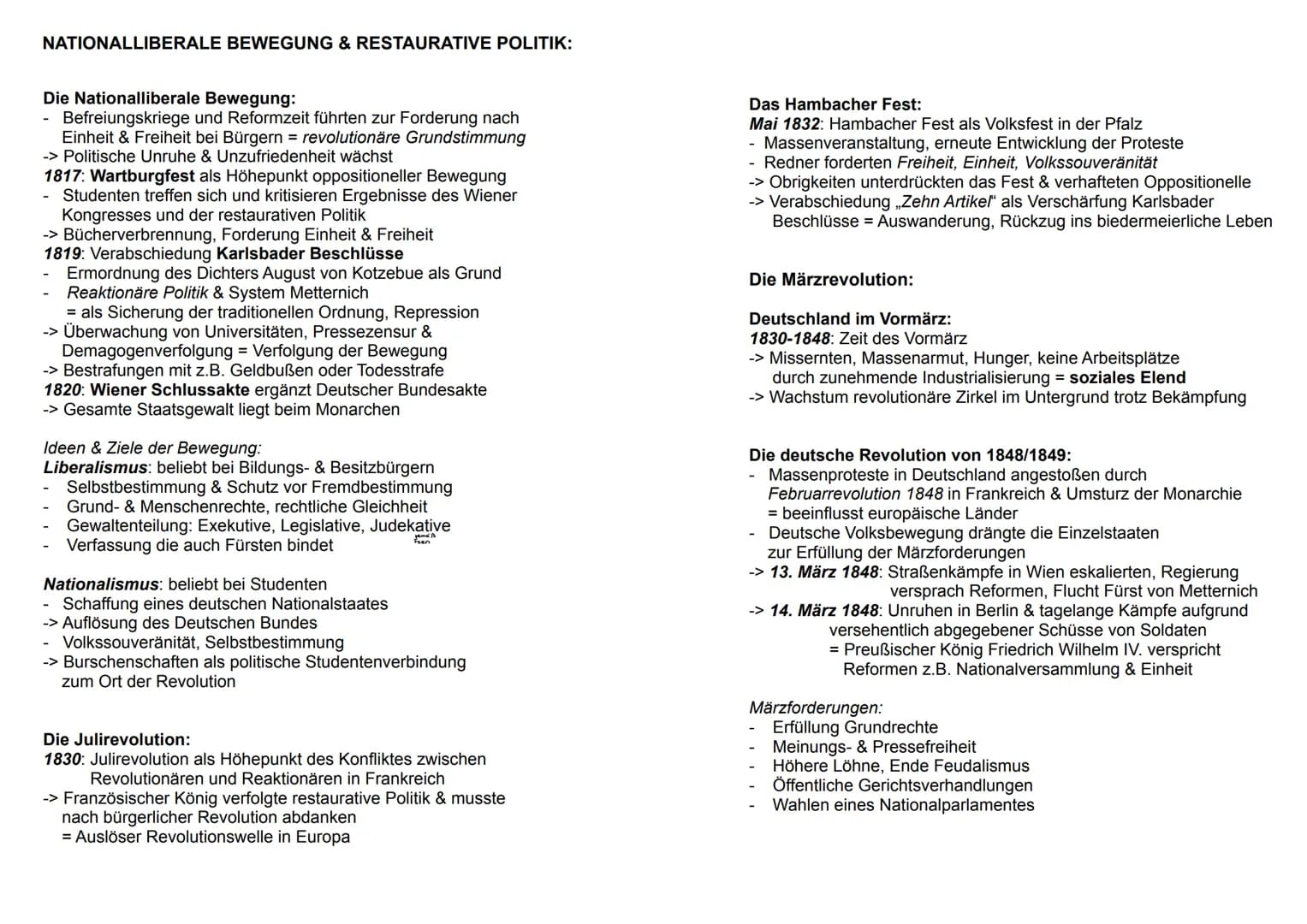 GESCHICHTE ABITUR ZUSAMMENFASSUNG
Deutschland bis 1801:
„Ancien regime": Staatsordnung nach franz. Revolution
-> Feudale Ständegesellschaft,