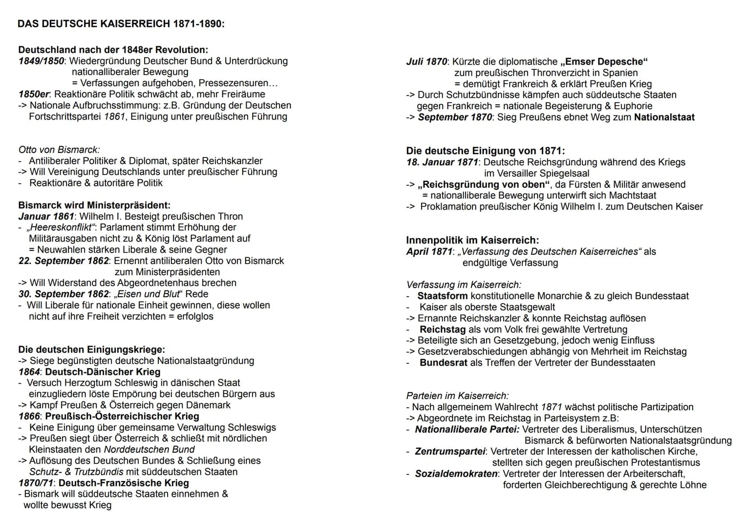 GESCHICHTE ABITUR ZUSAMMENFASSUNG
Deutschland bis 1801:
„Ancien regime": Staatsordnung nach franz. Revolution
-> Feudale Ständegesellschaft,