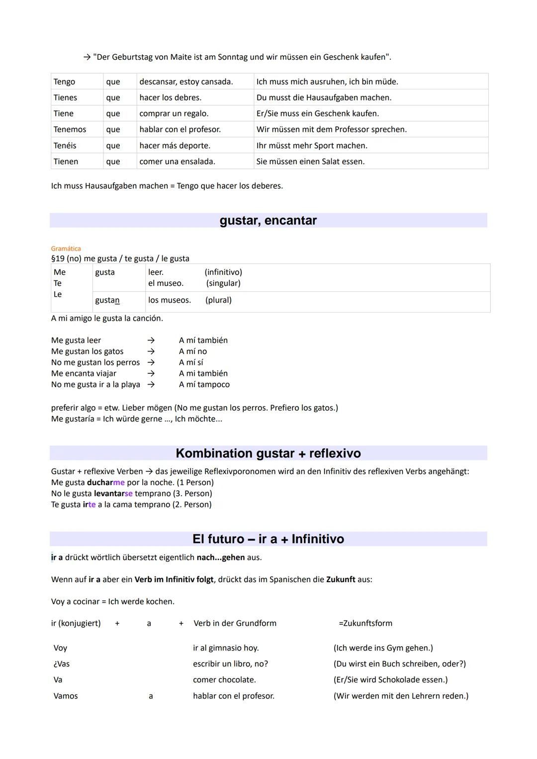 --- OCR Start ---
Spanisch Lernzettel Klausur 4 - Tagesablauf
THEMEN KLAUSUR
Leseverstehen üben (es wird ein sehr umfangreiches Leseverstehe