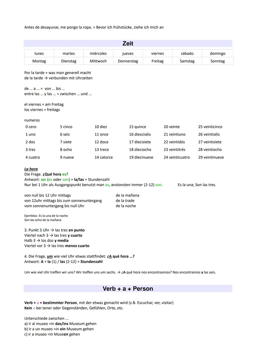 --- OCR Start ---
Spanisch Lernzettel Klausur 4 - Tagesablauf
THEMEN KLAUSUR
Leseverstehen üben (es wird ein sehr umfangreiches Leseverstehe