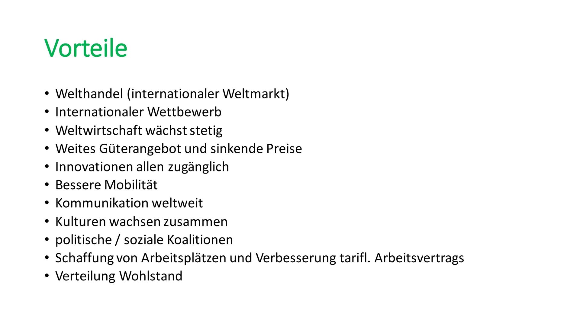 Globalisierung Inhalt
Definition
Sechs Dimensionen
Ursachen
Auswirkungen
Kritik
Fazit 10 10
0 10.19
0.0
0
0
10 10
0
10
0
0
Definition
zunehm