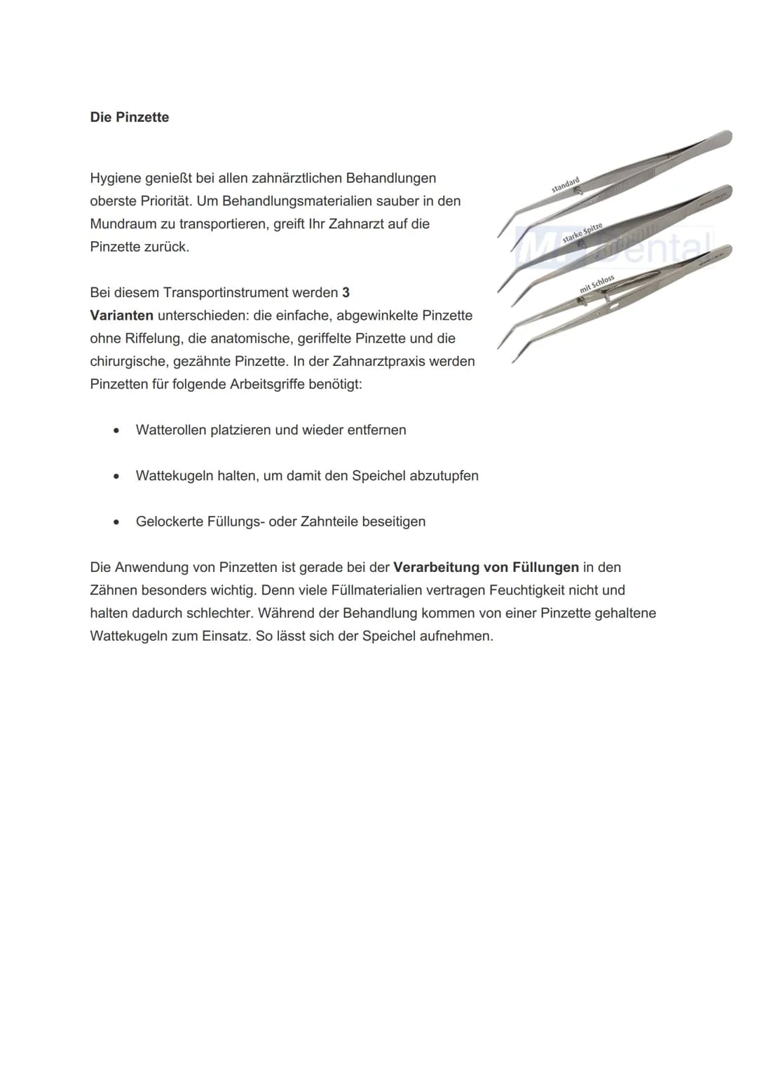 Zahnarztinstrumente für die Untersuchung
Vor jeder Untersuchung wird das grundlegende Besteck für den Zahnarzt bereitgelegt.
Unentbehrlich f
