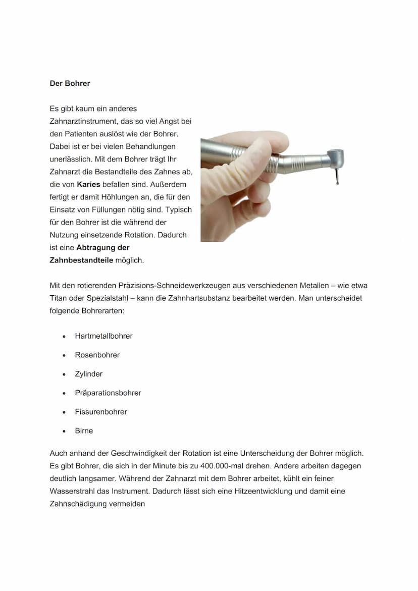 Zahnarztinstrumente für die Untersuchung
Vor jeder Untersuchung wird das grundlegende Besteck für den Zahnarzt bereitgelegt.
Unentbehrlich f