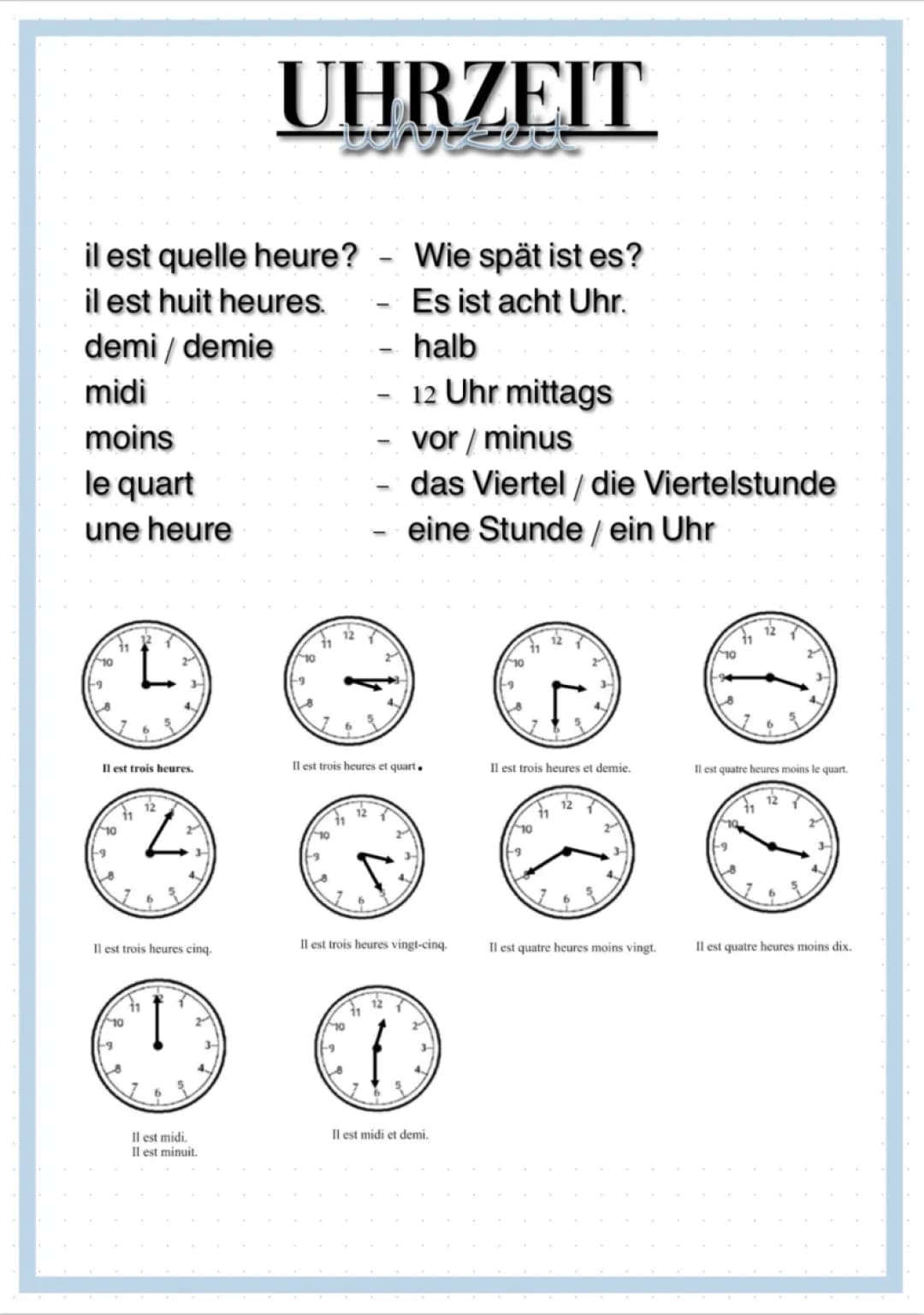 Uhrzeit