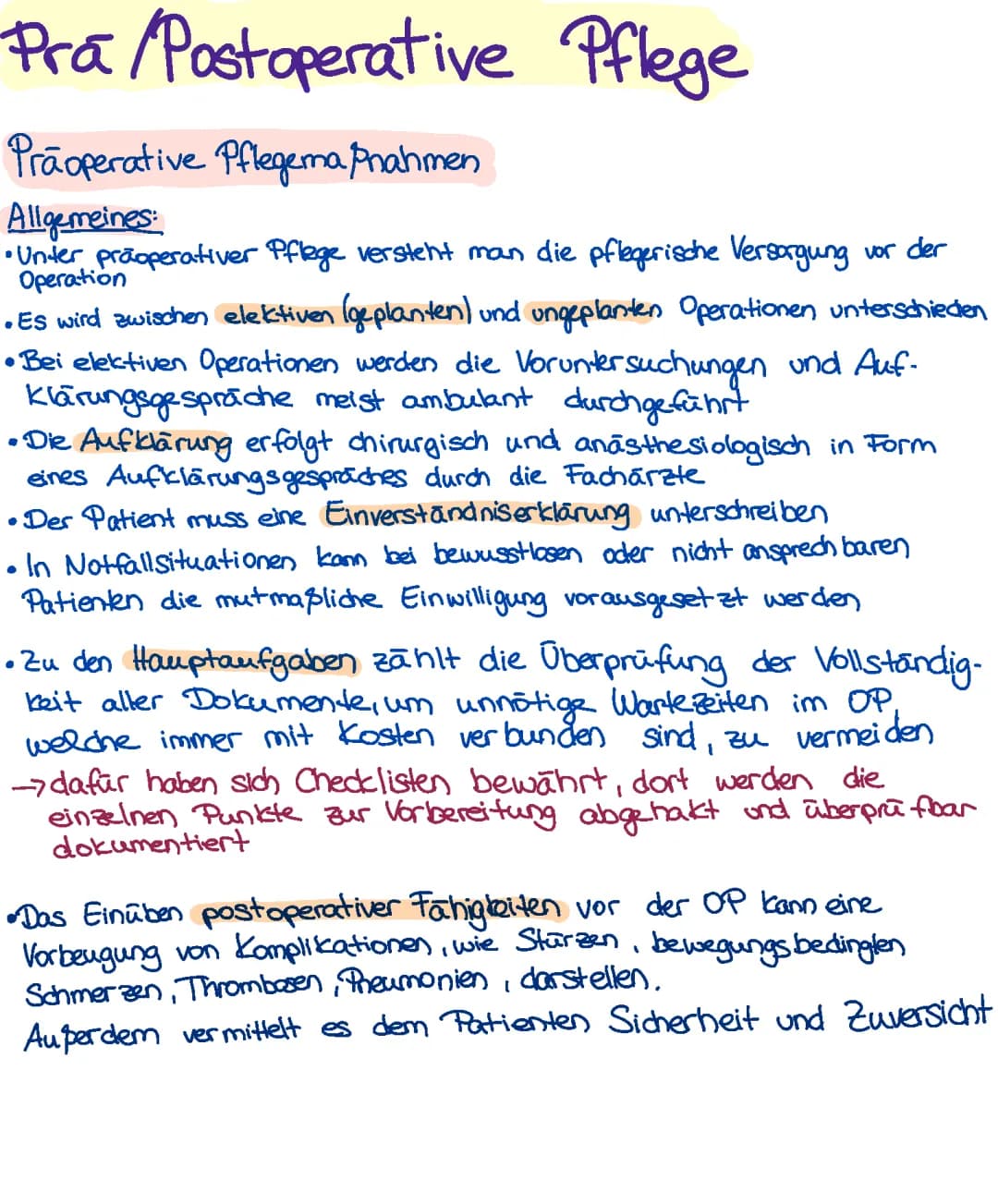Prä/Postoperative Pflege I Care: Deine Checkliste & Tipps