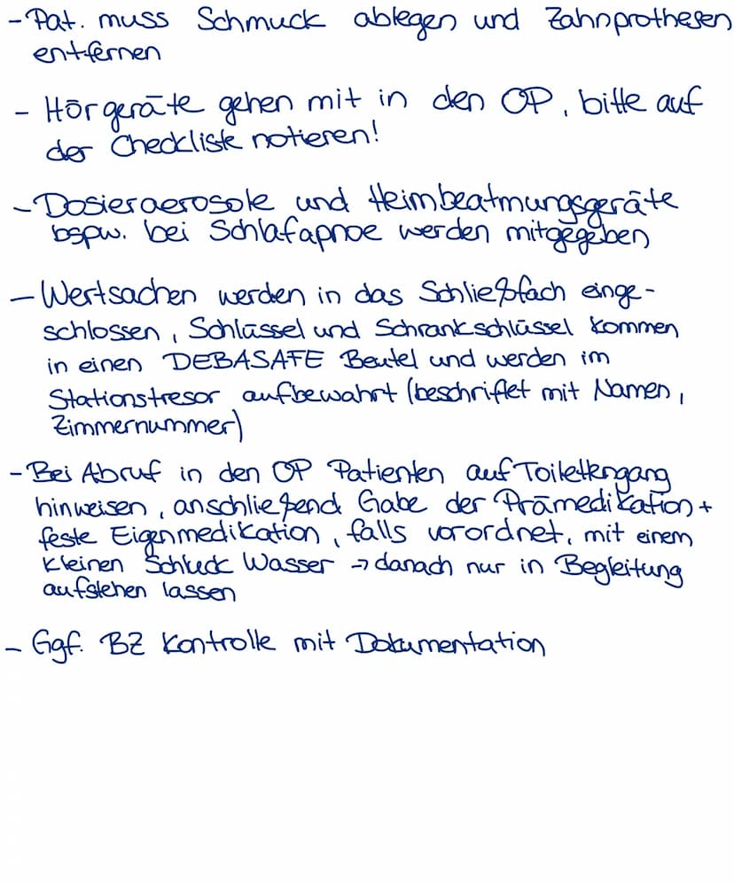 Pra/Postoperative Pflege
Praoperative Pflegema Phahmen
Allgemeines:
•Unter praoperativer Pflege versteht man die pflegerische Versorgung vor