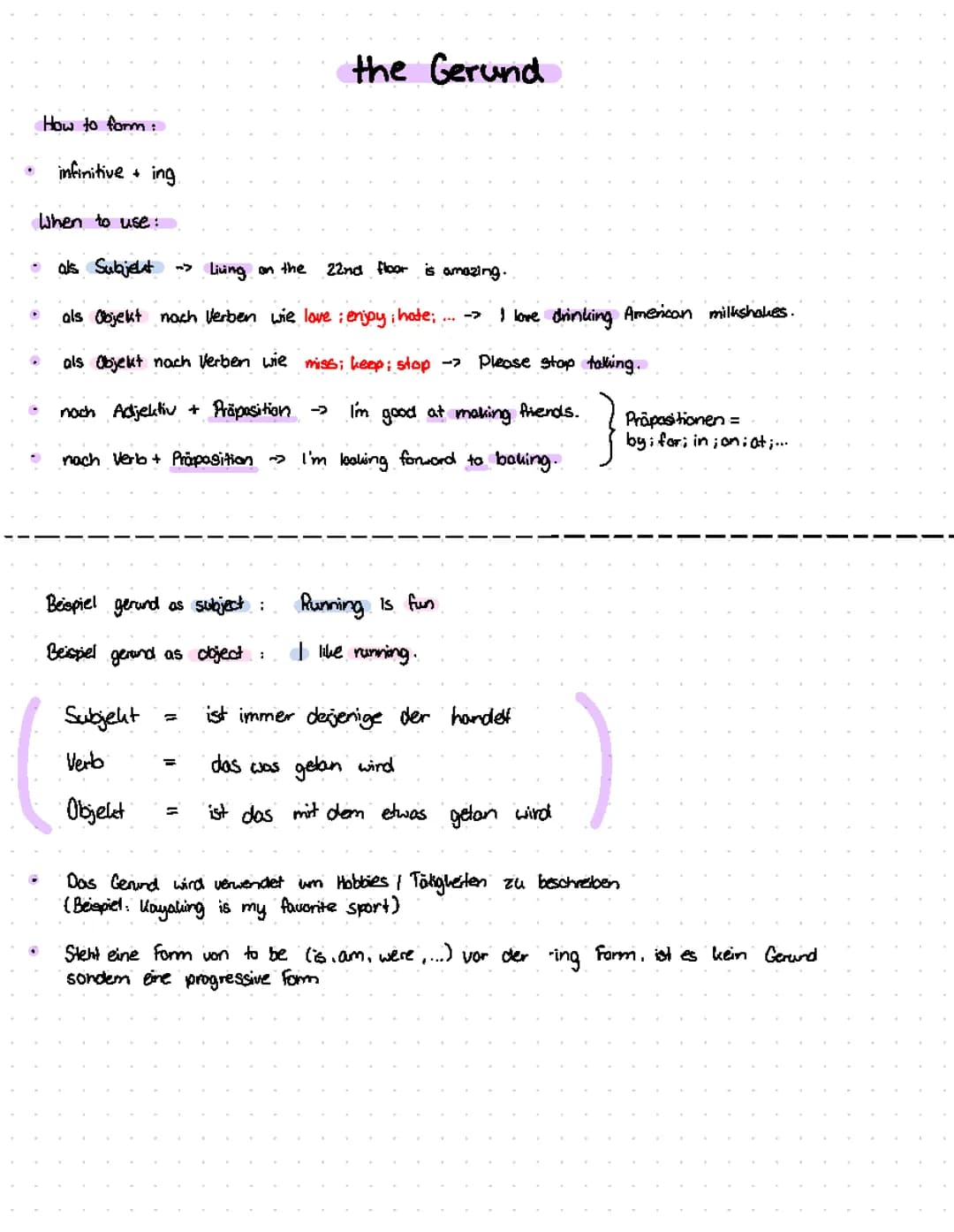 Englisch Gerund (Gerund or Infinitive)