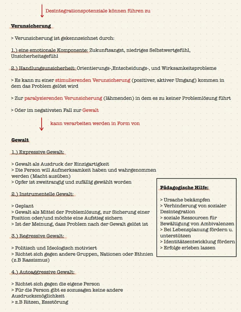 Desintegration-Verunsicherung-Gewalt-Konzept - Willhelm Heitmeyer
> Gesellschaftliche und soziale Faktoren, tragen zur Gewalt von Jugendlich