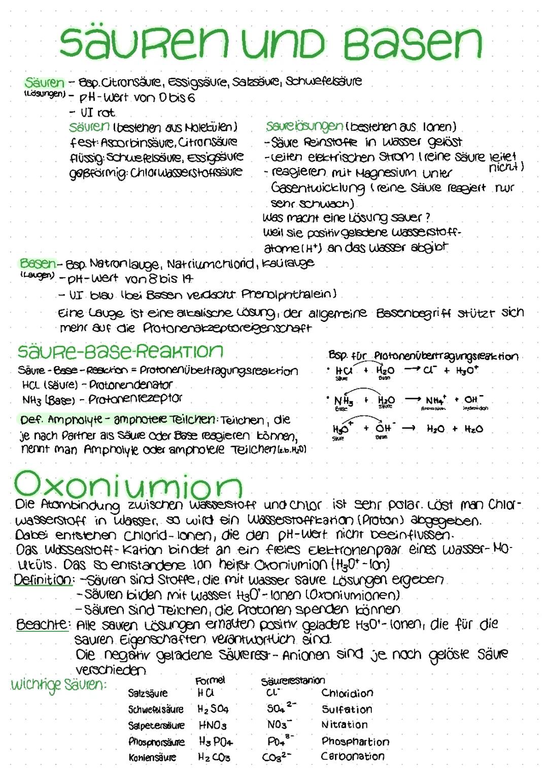Säuren & Basen