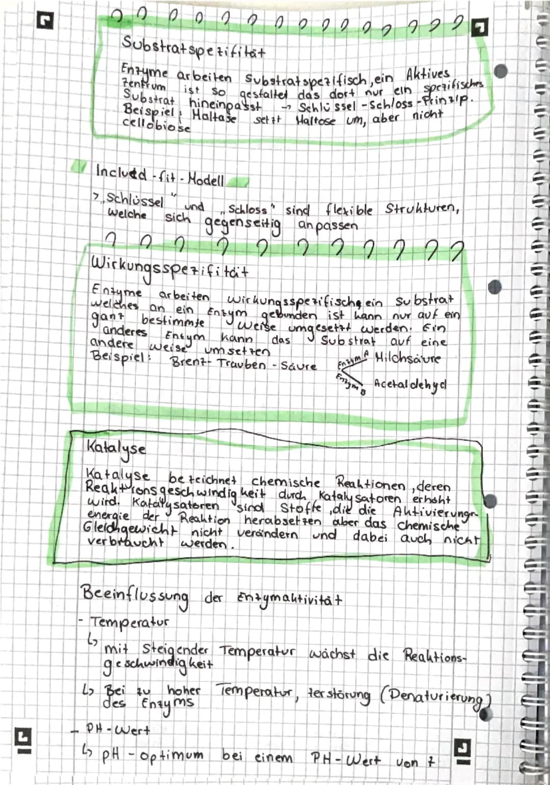 --- OCR Start ---
그
Stoffwechsel
Enzyme = Bio kataly sa toren
Enzyme ermöglichen schnelle chemische Reaktionen
I Verringern die Aktivierungs