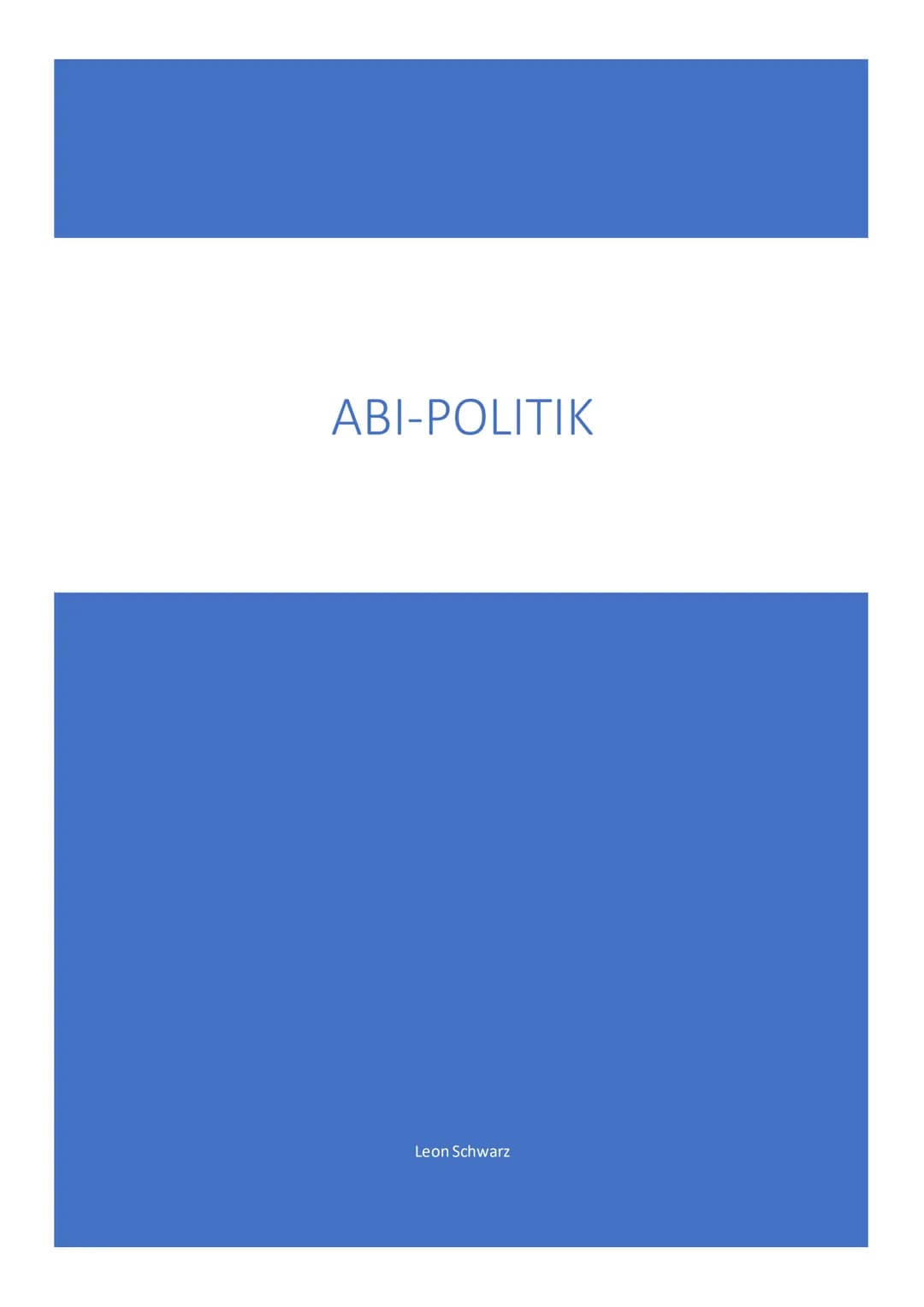 ABI-POLITIK
Leon Schwarz Inhaltsverzeichnis
Politische Partizipation zwischen Anspruch und Wirklichkeit.
Partizipation in der Demokratie....