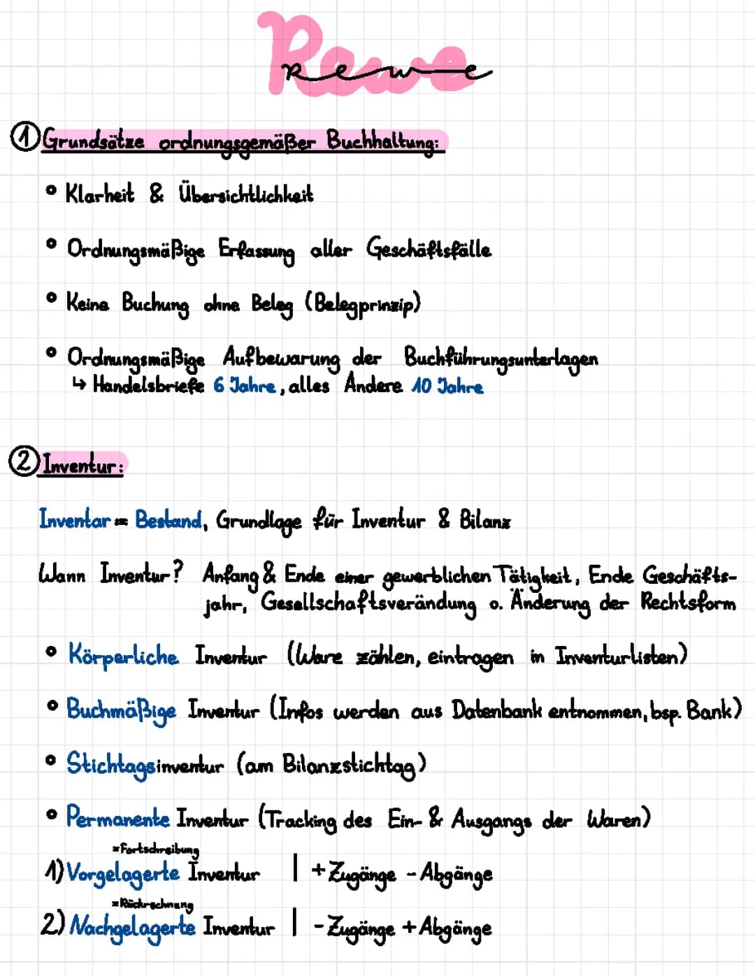 Rechnungswesen: Buchhaltung (Grundlagen, Inventur, Bilanz, Bestandskonten, Buchungssätze, Eröffnungs- & Schlussbilanzkonto)
