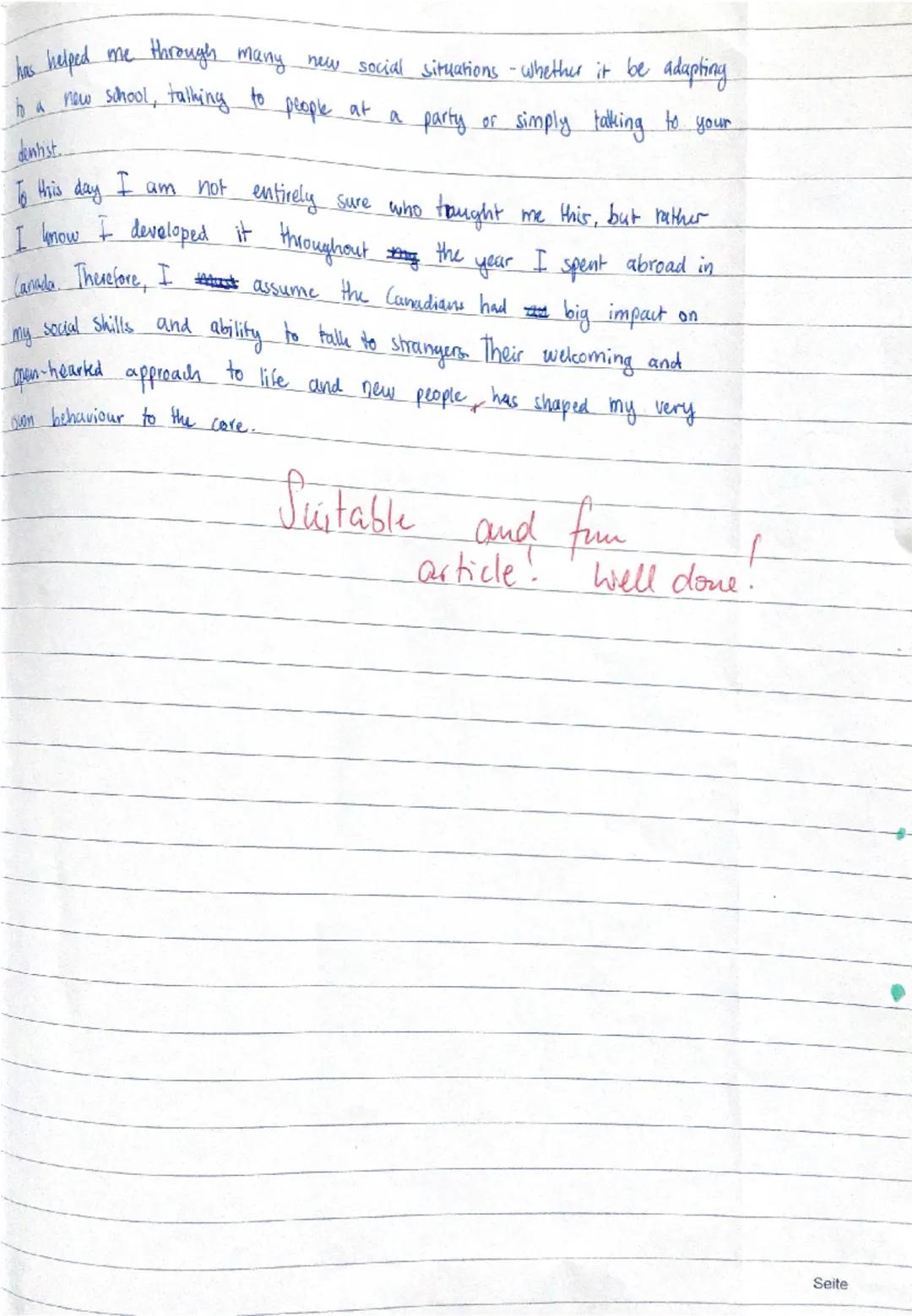 Cambridge Exam - Q2
M. Hodgkiss
17 March 2025
Zeitvorgabe: 90 Minuten
Hilfsmittel: keine
Student's name: Katharina Steinmitk
Points:
Part 1 