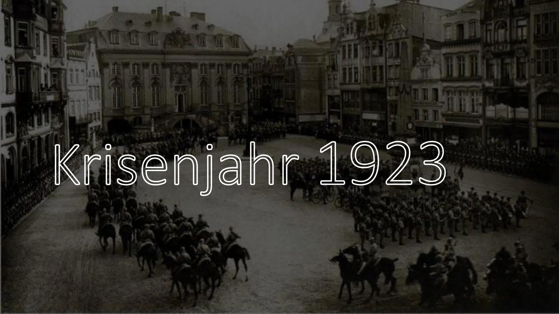 Krisenjahr 1923
江
FO Ausgangssituation
05
01
Notstand in
Bayern und
Hitler Putsch
06
Inhaltsverzeichnis
Deutscher
Oktober (Linke
Revolution)