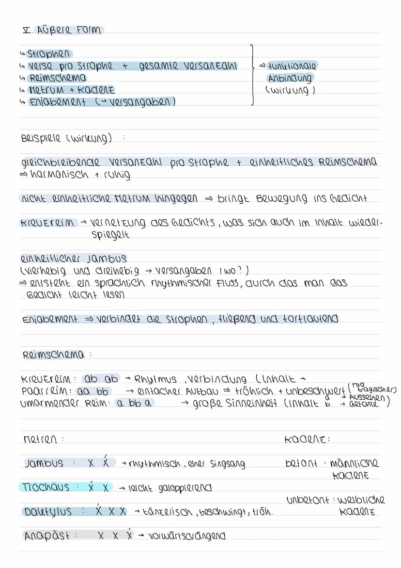 Gedichtsinterpretation.
I. Einleitungssate
- Titel
- Autor
Erscheinungs Clatum
Gedichtsart
-
• Thema
II. Deutungshypothese.
verbindungssätze
