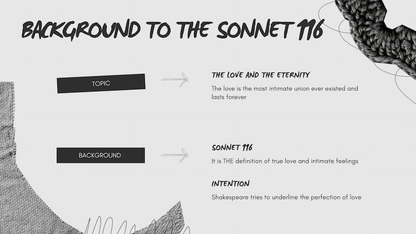 MAYA RUDOLPH
LISA BUERGER
*
+
SHAKESPEARE
Sonnet 116 03
04
05
07
10
ÜBERBLICK
Shakespeare | topics
Background to the Sonnet 116
Sonnet 116
A