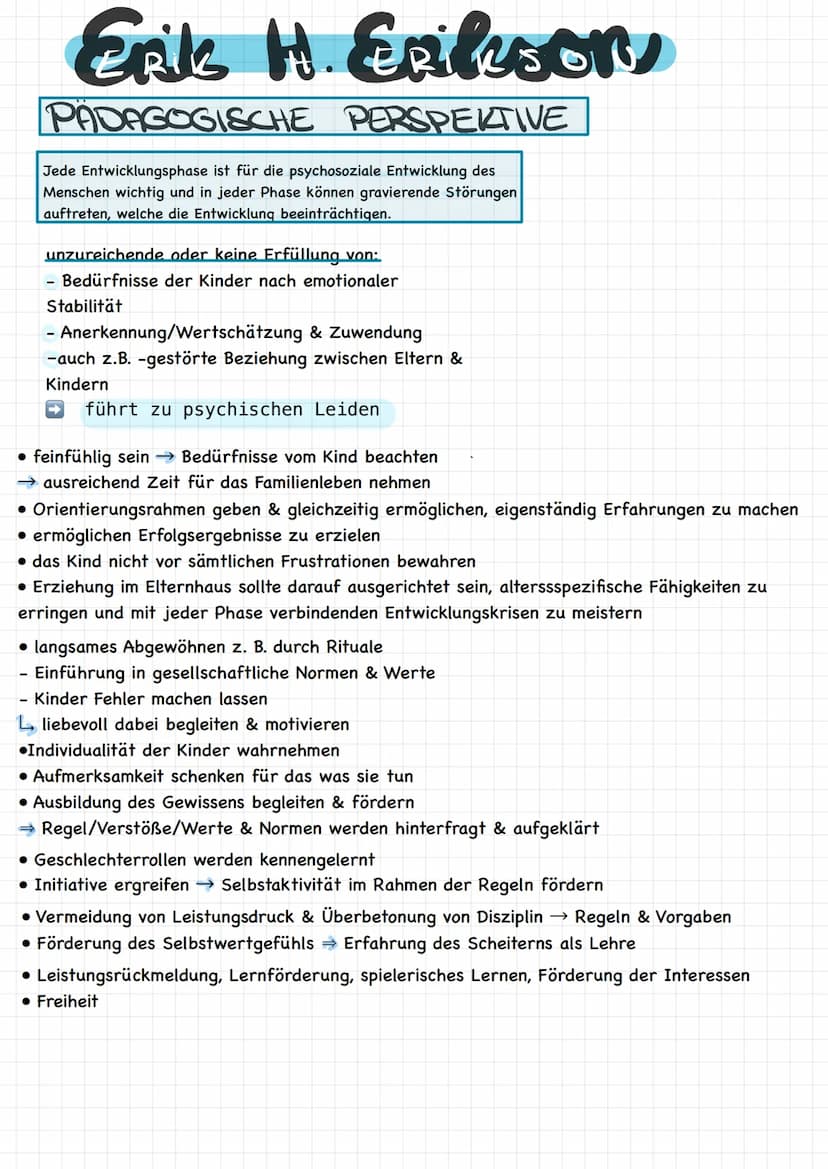 ERIK MERIKSON-ENTWIKLUNGSTHEORIE
KERNGEDANKE
sein psychosoziales Phasenmod-
ell baut auf Freuds Entwicklungsmo-
dell auf. erweitert aber des