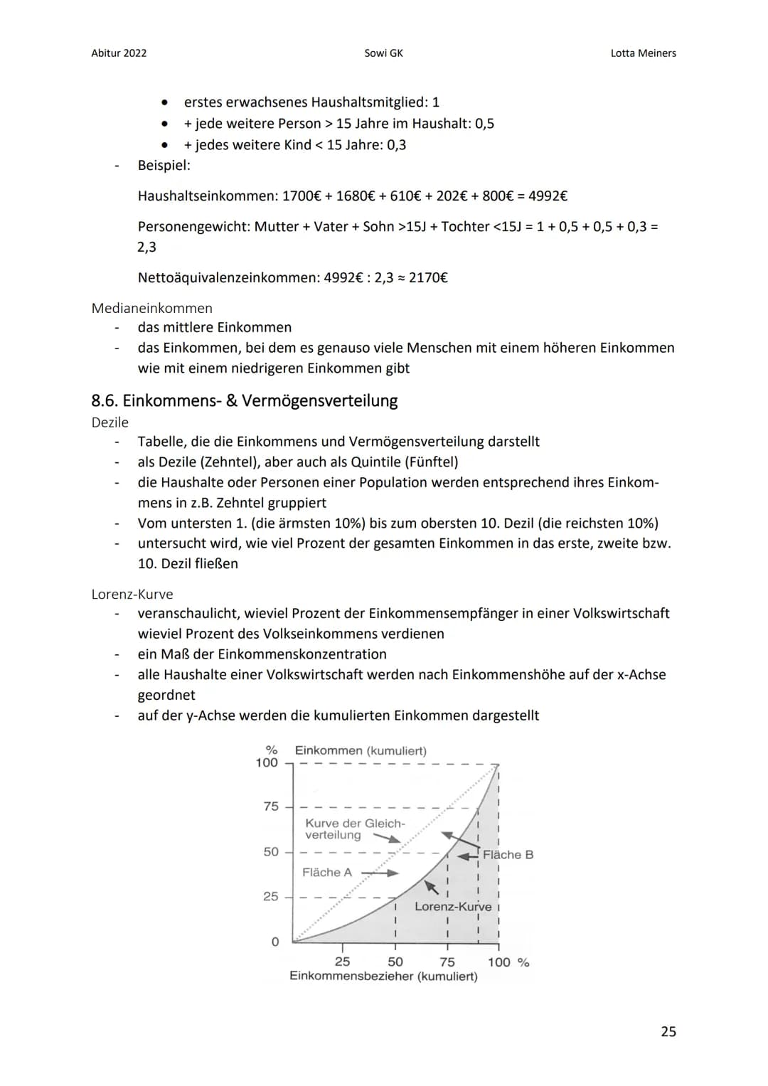 Abitur 2022
Sowi GK
8. Soziale Ungleichheit & Armut
8.1. Definitionen von Armut
Absolute Armut
Personen laufen Gefahr aufgrund schlechter Le