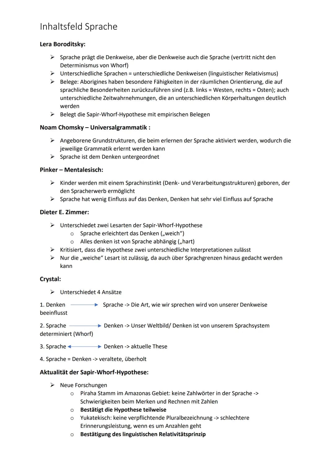 Inhaltsfeld Sprache
Spracherwerbsmodelle & -theorien
1. Behaviorismus: John Watson & Skinner
Gilt als überholt & altmodisch
Theorie:
➤ Kind 