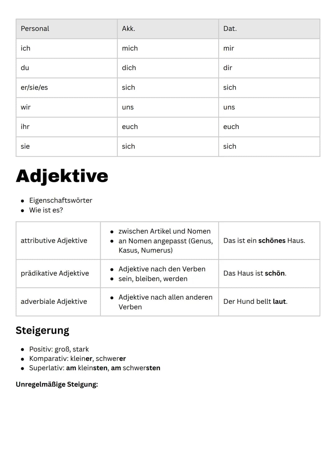 Wortarten
Substantive
• Der/Die/Das...
• Bsp: Katze, Junge, Lampe, Rose, Liebe
Kasus
Numerus
Genus
Nominativ (Wer oder Was?)
Singular (Einza