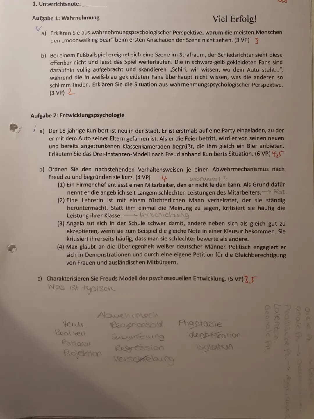 Wahrnehmung: Gorilla Experiment, Freud Instanzenmodell und mehr