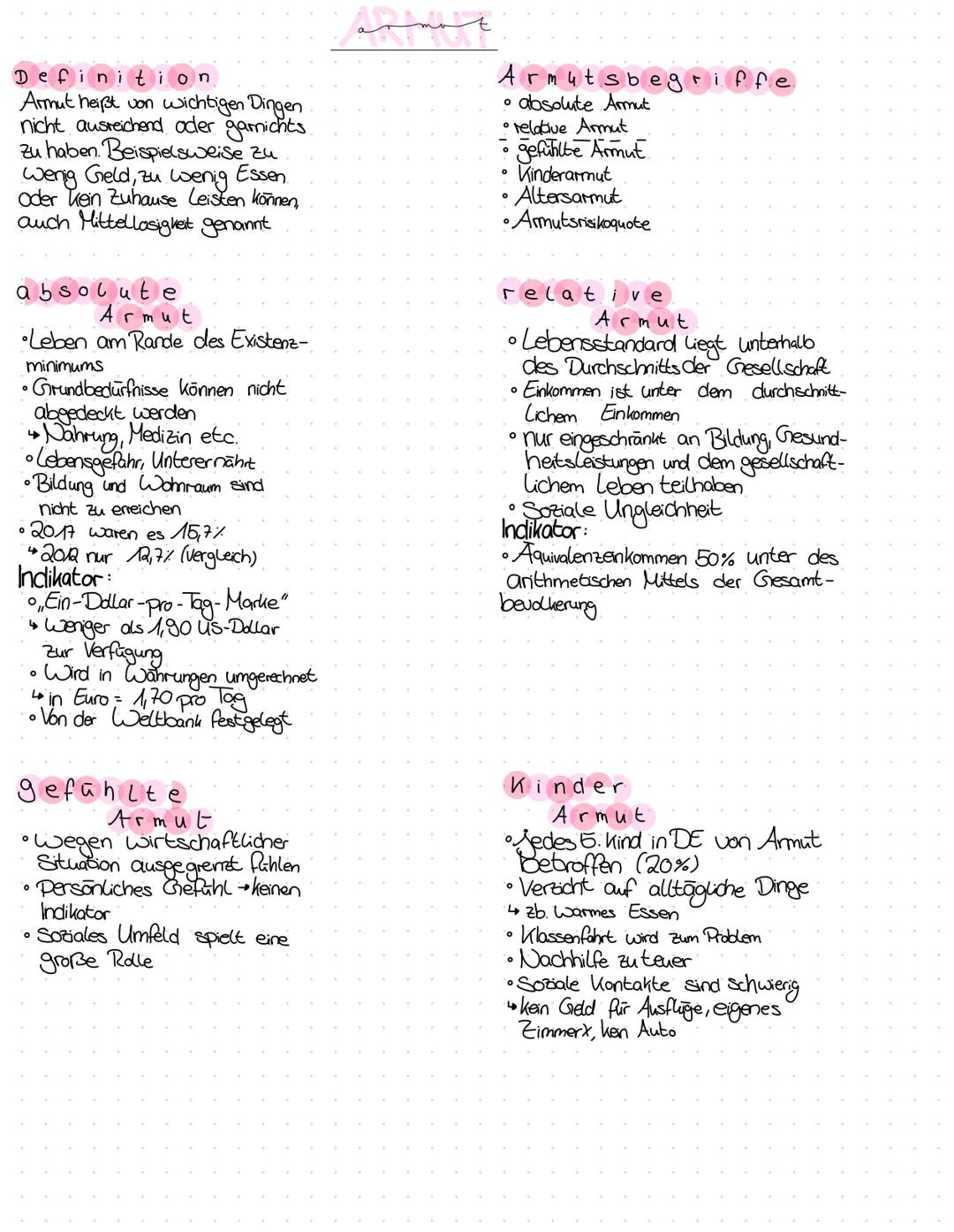 Definition
Armut heißt von wichtigen Dingen
nicht ausreichend oder garnichts
zu haben. Beispielsweise zu
Wenig Geld, zu wenig Essen.
Oder Ke