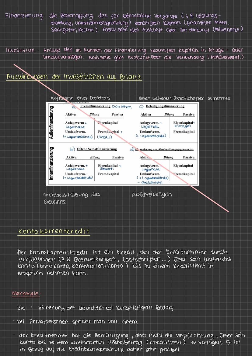 INVESTITION & FINANZIERUNG
9.1 Begriffe Investition & Finazierung
Finanzierung wirkt sich auf aktiv & passiv seite aus.
Kapital
↳
Geldmittel