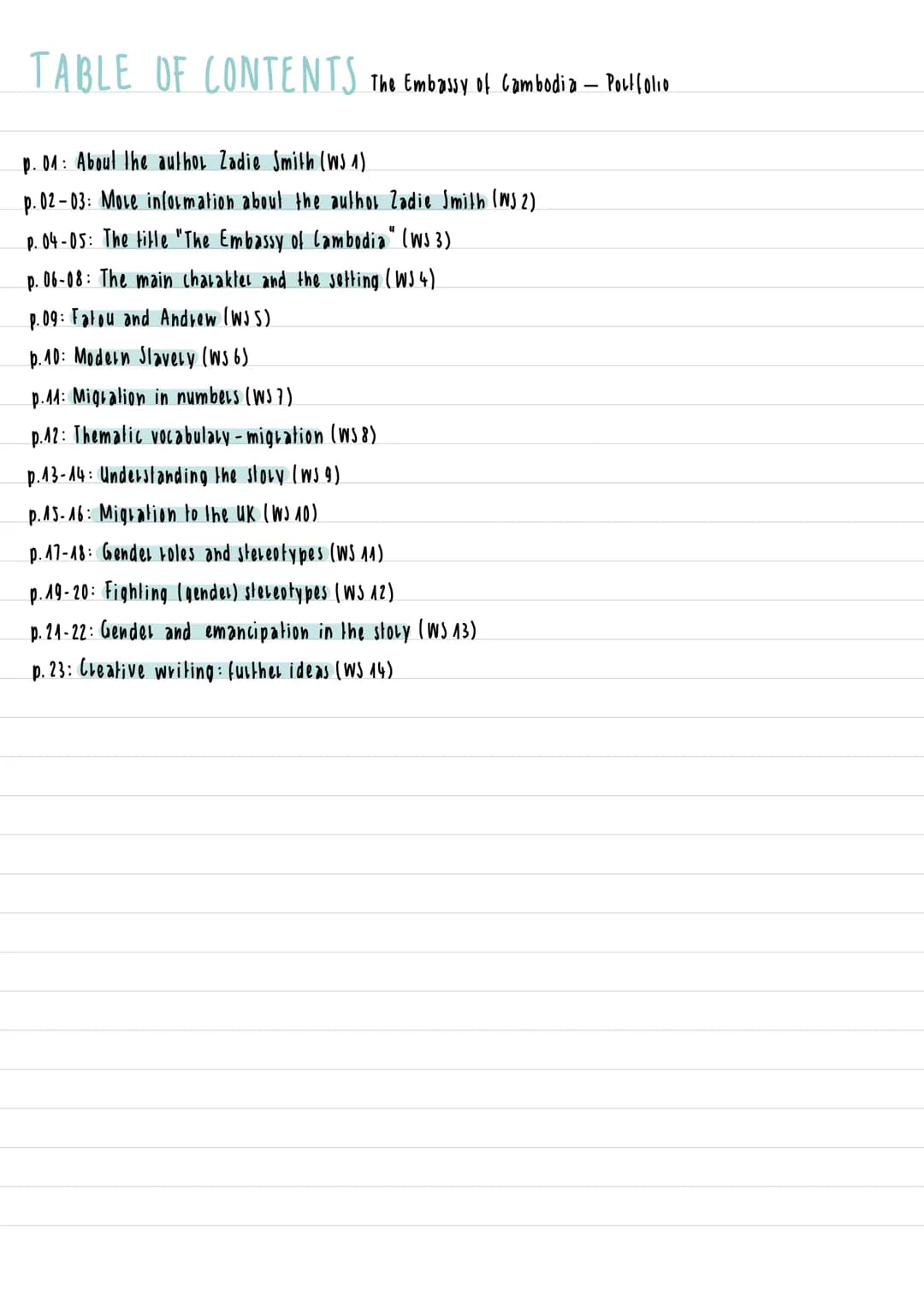 PORTFOLIO
by Annamaria Iwaskiw (10d)
The Embassy
of
Cambodia
AVÂ TABLE OF CONTENTS The Embassy of Cambodia - Portfolio
p. 01 About the autho