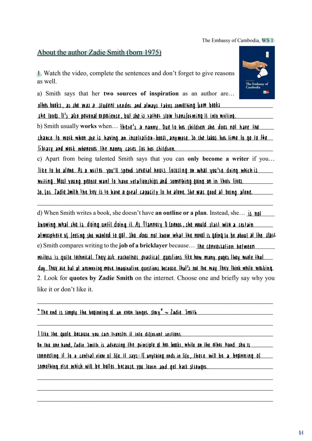 PORTFOLIO
by Annamaria Iwaskiw (10d)
The Embassy
of
Cambodia
AVÂ TABLE OF CONTENTS The Embassy of Cambodia - Portfolio
p. 01 About the autho