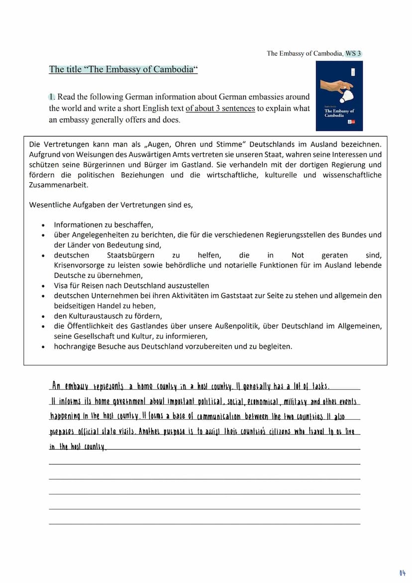 PORTFOLIO
by Annamaria Iwaskiw (10d)
The Embassy
of
Cambodia
AVÂ TABLE OF CONTENTS The Embassy of Cambodia - Portfolio
p. 01 About the autho