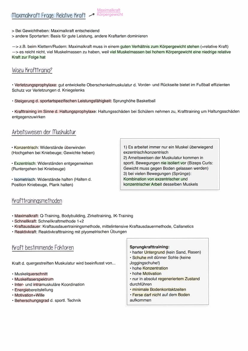 Kraft: Die Fähigkeit des Nerv-Muskel-System durch Muskelkontraktion Widerstände zu überwinden, ihnen
entgegenzuwirken oder die entgegen der 