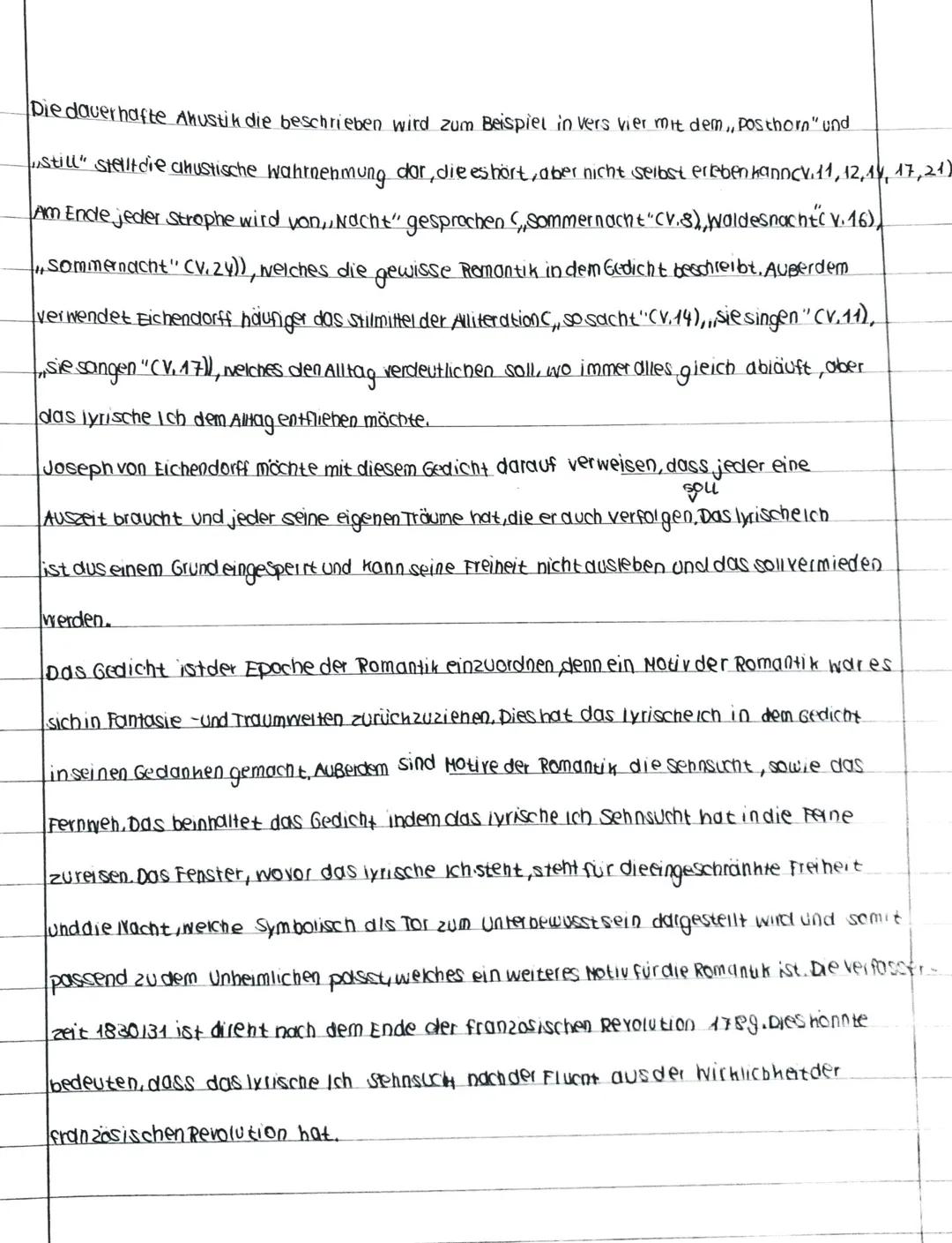 )
GEDICHTSANALYSE SEHNSUCHTE
Joseph von Eichendorff
31.08.21
In dem zu analysierenden Gedicht, Sehnsucht", veröffentlicht im Jahre 1830/31 u