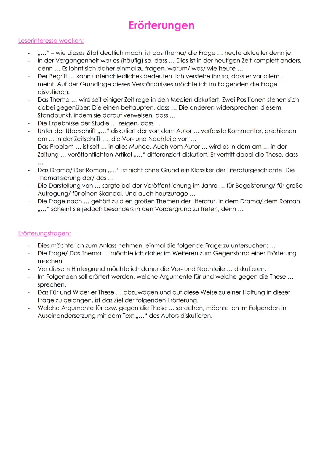 Einleitung:
,,... - wie dieses Zitat deutlich macht, ist das Thema/ die Frage .... heute aktueller denn je."
. - wie diese statistische Auss