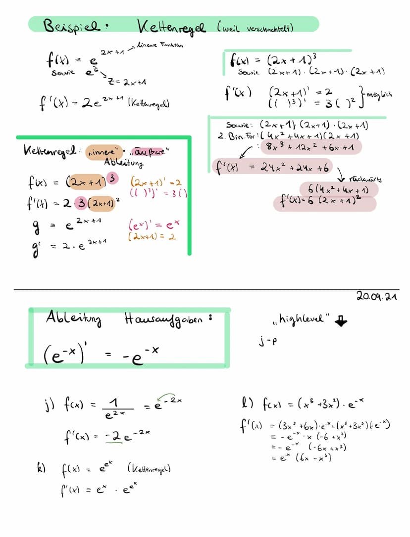 Ableitungsregeln
|fax=x² → f(x) = n
4
Bsp: f(x) = x²
f(x) = 4 x²
6-Arten:
Potenzregel:
Der vorhandene Exponent wird als:
- Faktor nach vorne