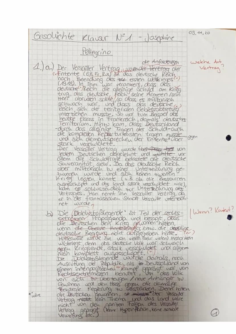 J2.1
(6/8P) 2.)
Name: Josephine Pellegrino
(4,5/6P) 1.) Erkläre und erläutere die folgenden Begriffe unter Berücksichtigung des
historischen