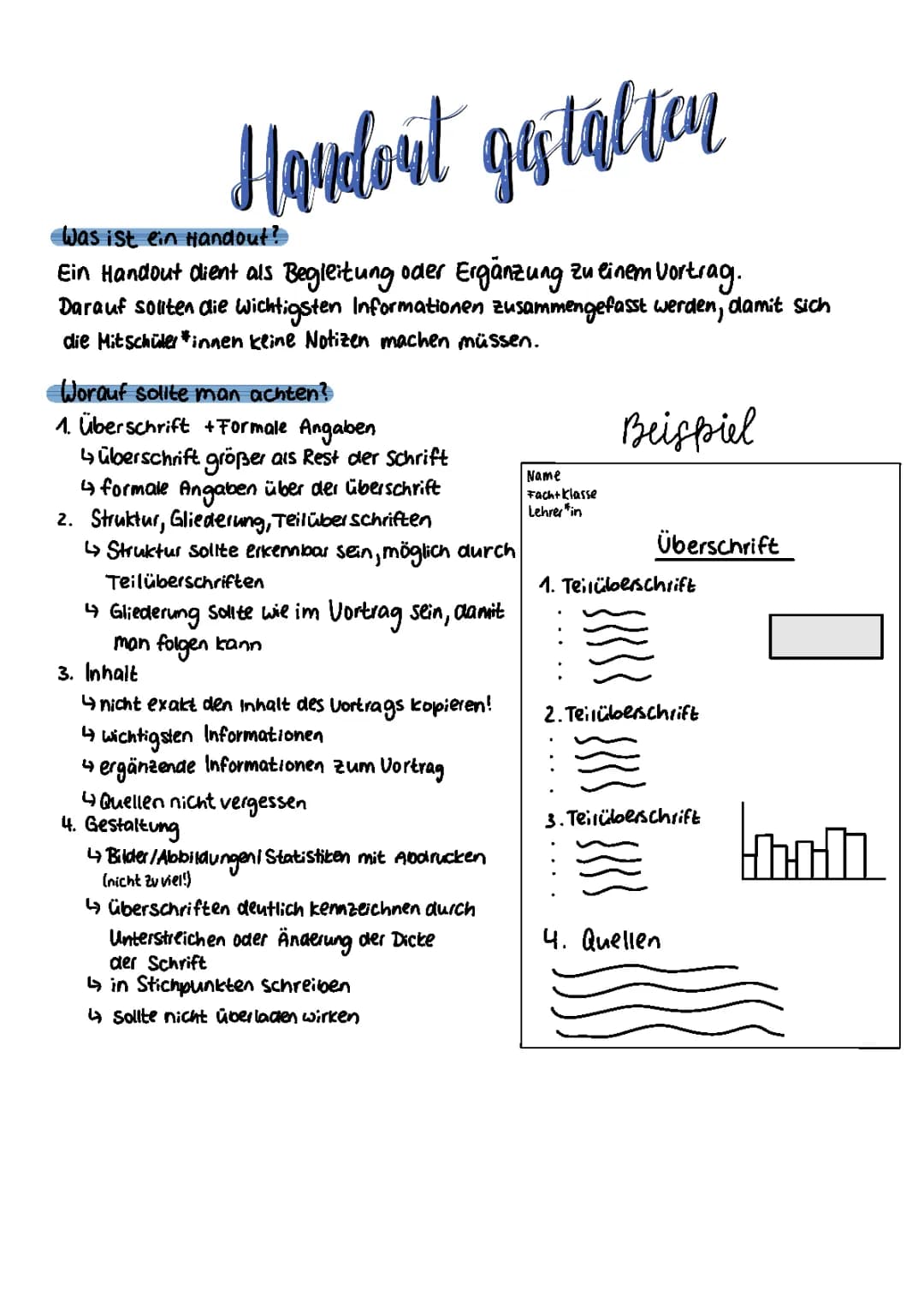 Handout gestalten