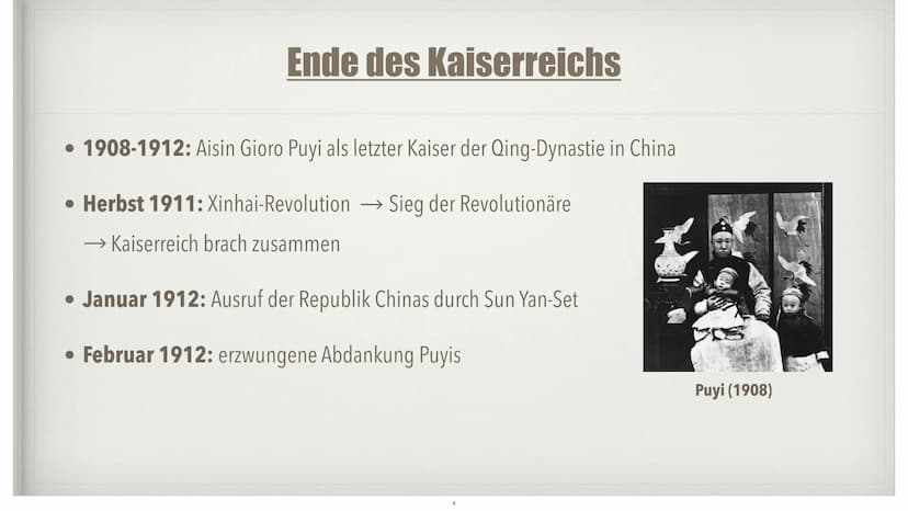 CHINA UNTER MAO
von Marisa Schnepel und Julia Brinkmann • Ende des Kaiserreichs
Kuomintang
• Kommunistische Partei Chinas
• Mao Zedong
Bürge