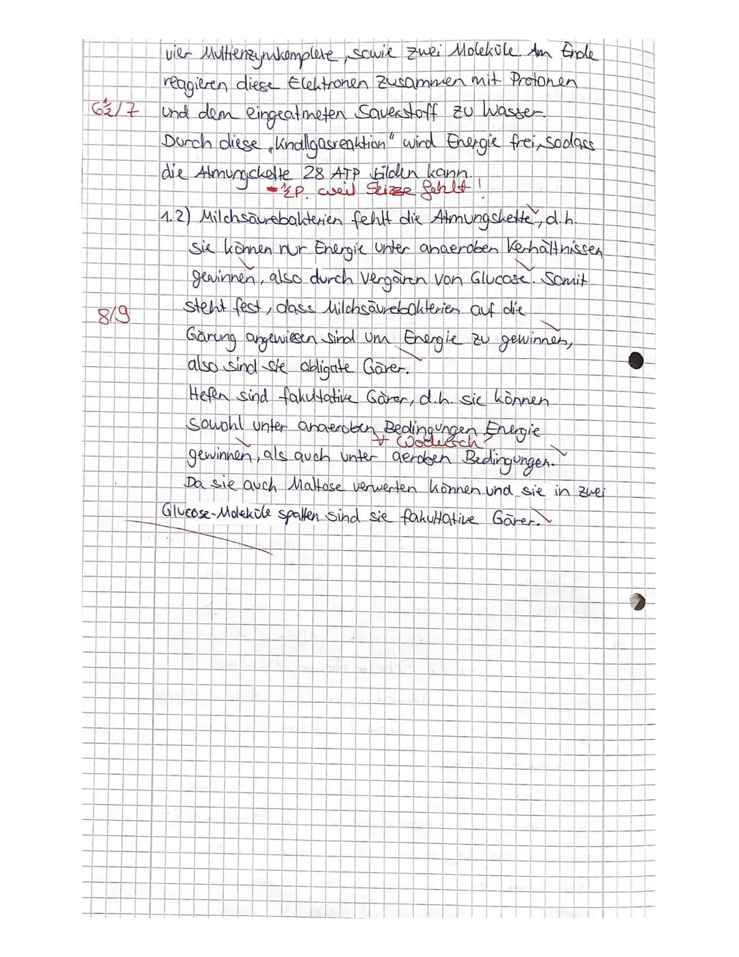 2. Kursarbeit Biologie
Nachname:
Vorname
Viel Erfolg!!!
Stoffwechsel
4521522
731.4
5 1.5
Zellatmung und Gärung
1.1
Skizzieren Sie die Prozes