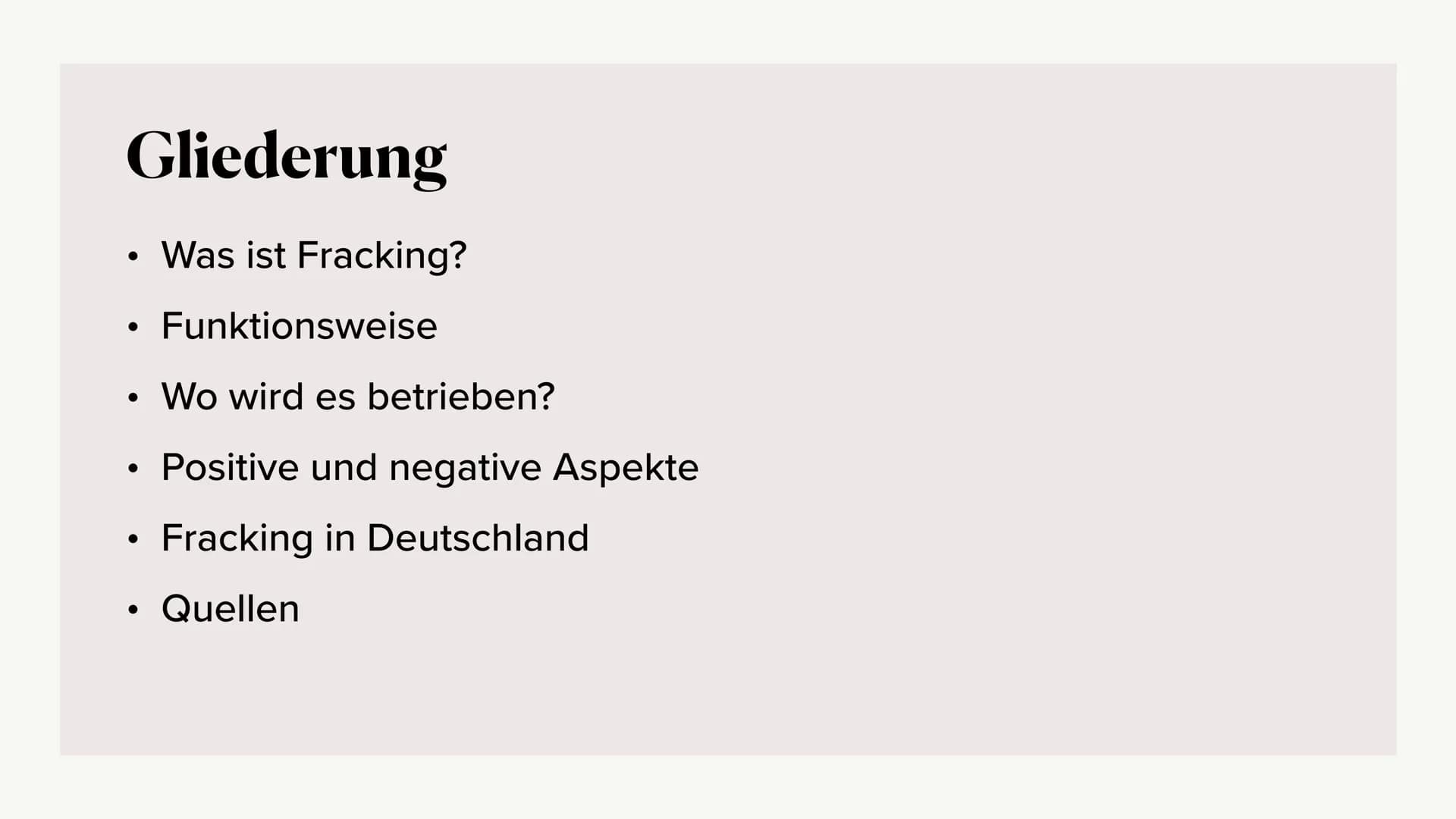Gymnasium Miesbach
Geografie GEO2
Anna-Lena Hilbert
Funktionsweise:
Was ist Fracking?
Der Begriff ,,Fracking" ist eine Abkürzung für den eng