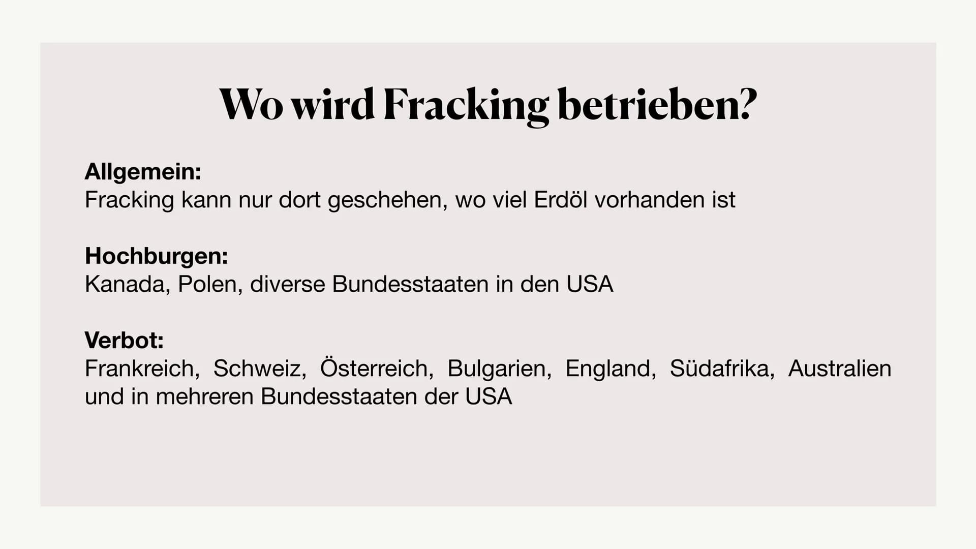 Gymnasium Miesbach
Geografie GEO2
Anna-Lena Hilbert
Funktionsweise:
Was ist Fracking?
Der Begriff ,,Fracking" ist eine Abkürzung für den eng