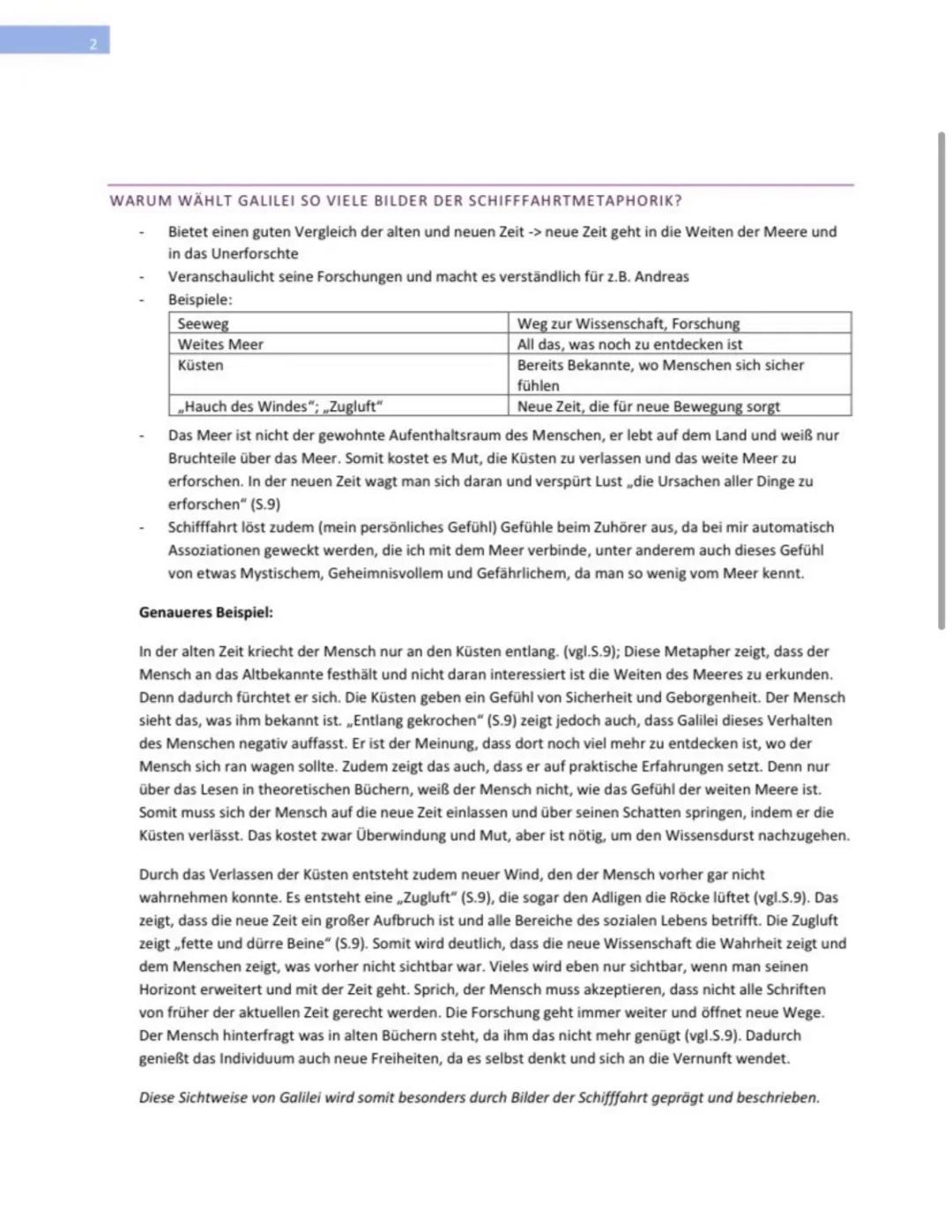 DEUTSCH HAUSAUFGABE LEBEN DES GALILEI

"ZEITENWENDE"

ALTE ZEIT
Die Vertreter der alten Zeit wollen an bestehende
Verhältnisse festhalten ->