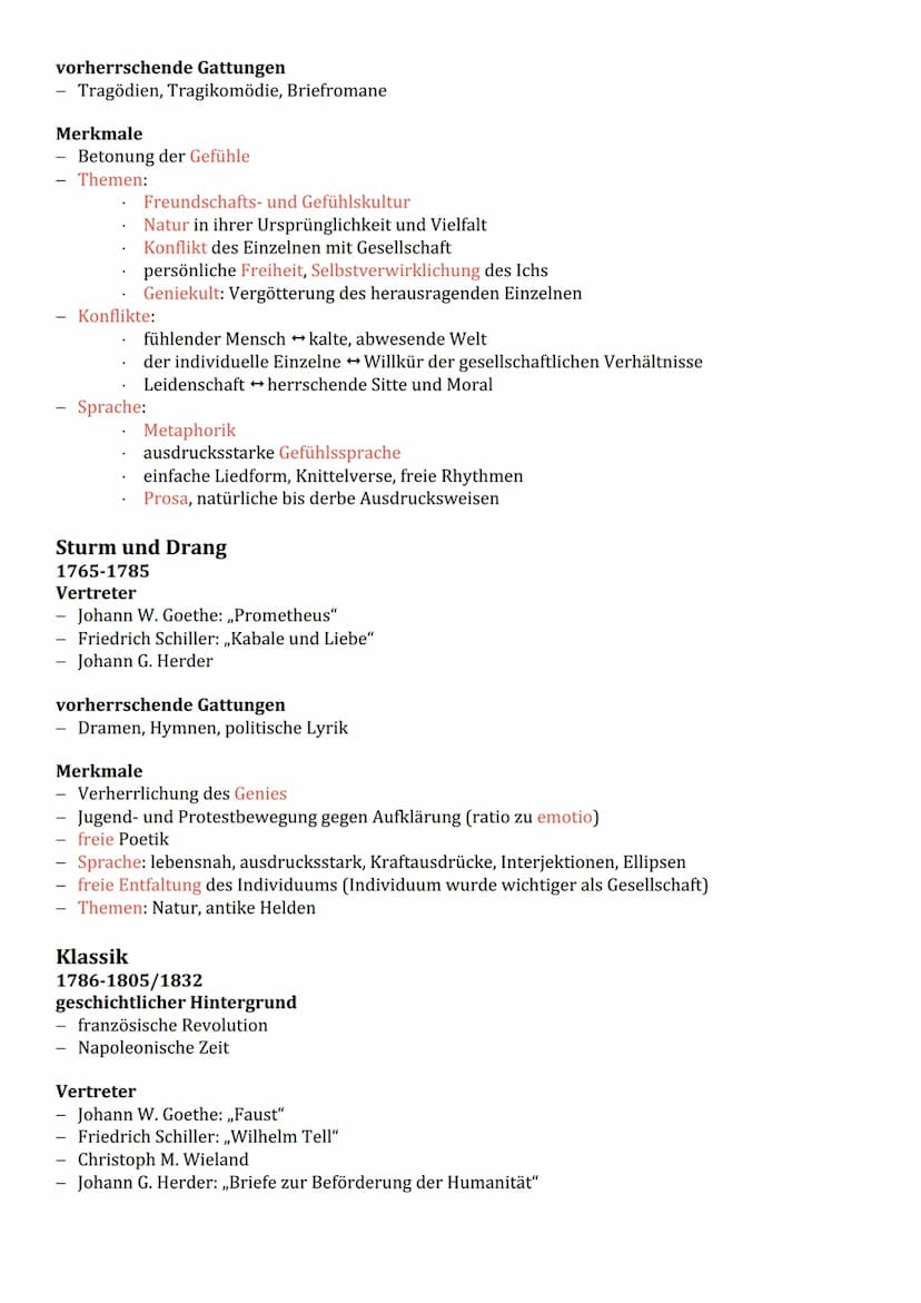 Epochen
Barock
1600-1720
Vertreter
DEUTSCH
Andreas Gryphius (Begründer des dt. Sonetts): ,,Abend"
Hans Jakob Christoffel von Grimmelshausen: